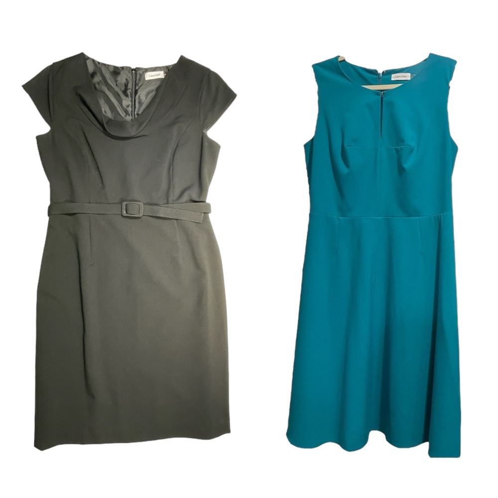 Lot of 2 Chic Calvin Klein Professional Dresses Size 12